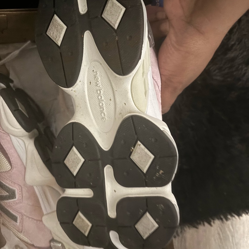 New Balance Pink and White Sneakers